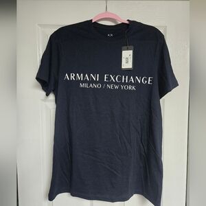 Armani Exchange Dark Blue Short Sleeve Tee